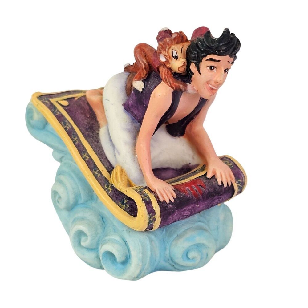 Disney Lenox Magic Thimble‎ Collection Aladdin Flying Carpet Monkey 2" Figurine